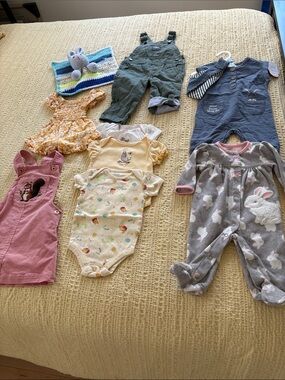 Baby Mixed One-Piece Set in Gray, Pink, Yellow & Green - Assorted Styles